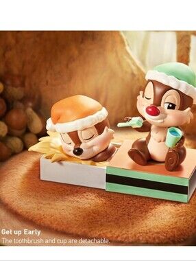 Pop Mart Chip 'N' Dale Get Up Early AUTHENTIC Fun Loving Brothers Figure NIB!